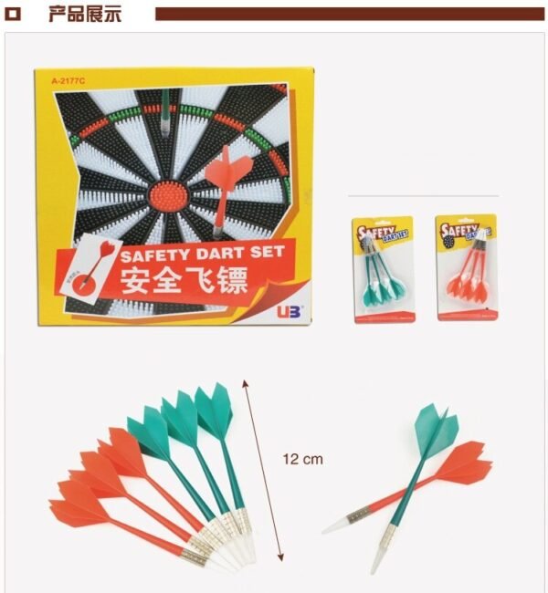 safe dart board 6plastic dart set 41.5cm diameter family party board game rubber darts head   Game related