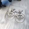 silver colour Woke Eye Loop Earrings Fashion forward novel women friend gift Gothic   exaggerate pendant girlfriend