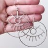 silver colour Woke Eye Loop Earrings Fashion forward novel women friend gift Gothic   exaggerate pendant girlfriend