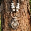 New Magicun Viking~smybol owl pendant Braided Leather necklace knot Mammen Style Norse Viking pagan Jewelry 1pc