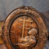 solid wood carving jesus hill garden prayer plaque religious wood carving christ jesus statue easter christmas decoration