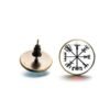 Stud Earrings Style 14 Viking Vegvisir Compass Runic Stud Earrings Ancient Treasures Ancientreasures Viking Odin Thor Mjolnir Celtic Ancient Egypt Norse Norse Mythology