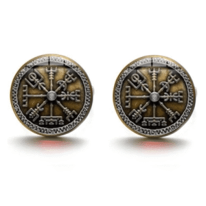 Stud Earrings Viking Vegvisir Compass Runic Stud Earrings Ancient Treasures Ancientreasures Viking Odin Thor Mjolnir Celtic Ancient Egypt Norse Norse Mythology