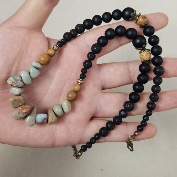 turquoise necklace for men / bohemian necklace / Turquoise gemstone necklace / jewelery for men / cool necklace for men