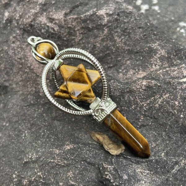 Pendant Stone Star | Amethyst Pendulum Necklace | Pendulum Crystal Necklace - Pendant