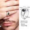 Modern Gents Ring, Nobility Dignified Signet Ring for Men, Stainless Steel Stylishly Rings, Funky Cool Urban Jewelry For Man