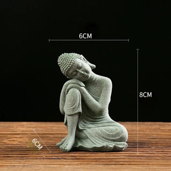 Buddhist Ornament Buddha Statue Zen Ornament Buddhist Figurines Sandstone Artwork Oriental Culture Ornament Home Ornament