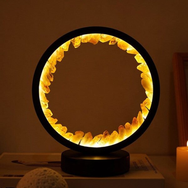 Creatitive Energy Mineral Stone Lamp Healing Crystals Night Light Home Lucky Gather Wealth Stone Decoration Energy Reiki Chakra