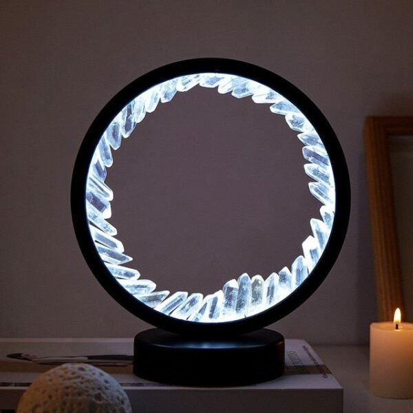 Creatitive Energy Mineral Stone Lamp Healing Crystals Night Light Home Lucky Gather Wealth Stone Decoration Energy Reiki Chakra