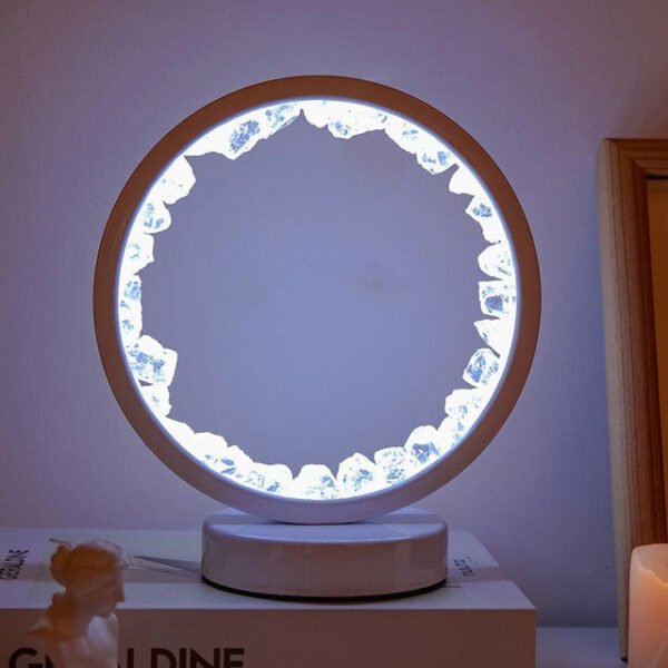 Creatitive Energy Mineral Stone Lamp Healing Crystals Night Light Home Lucky Gather Wealth Stone Decoration Energy Reiki Chakra