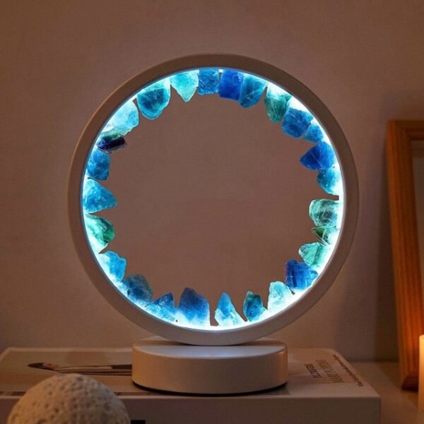 Creatitive Energy Mineral Stone Lamp Healing Crystals Night Light Home Lucky Gather Wealth Stone Decoration Energy Reiki Chakra