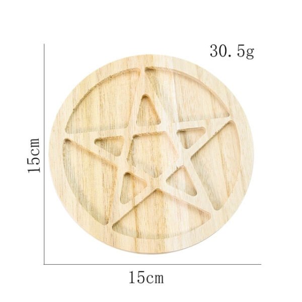 15cm Wood Black Round Witchcraft Altar Butterfly Board Meditation Cube Moon Phase Pendulum Game Magical Divination Planchette - Charms