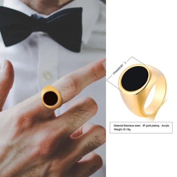 Modern Gents Ring, Nobility Dignified Signet Ring for Men, Stainless Steel Stylishly Rings, Funky Cool Urban Jewelry For Man