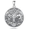 Viking Raven Wolf Compass Tree of Life Amulet Pendant