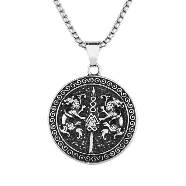Retro Nordic Viking Celtic Knot Pendant Chain Trendy Stainless Steel Necklace Amulet