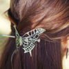 Unique Viking Black Oversized Crow Hair Clip Goth Punk Raven Wing Hairpin Jewelry