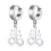 Satanic Earrings:Brimstone Satanic Cross Earring -Church of Satan Earrings