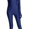 Adult Black Spandex Full Body Zentai Footed Jumpsuit Unisex Bodysuit Women Handed Unitard Skin Tight Halloween Costume