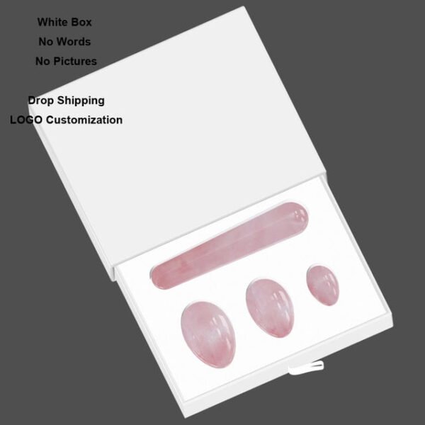 Natural Rose Quartz Yoni Egg Jade Eggs Women Kegel Exerciser Vaginal Muscles Tightening Ball Crystal Yoni Wand Kegel Eggs - Massage Ball