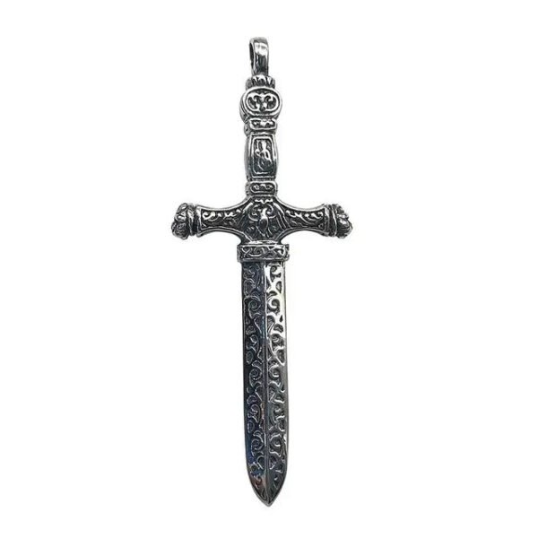 Real S925 Sterling Silver Pendants for Men Women New Fashion Eternal Vine Pattern Cross Sword Pure Argentum Amulet Jewelry Gifts