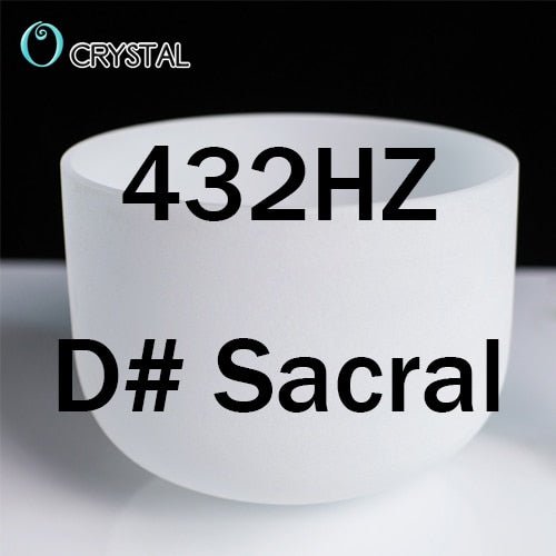 8inch Note Perfect Sound C/d/e/f/g/a/b Chakra Frosted Quartz Crystal Singing Bowl 8" Meditation - Bells & Chimes