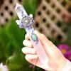 1PC Crystal Scepter Chakra Natural Quartz Crystal Point Magic Wand Stick Wicca Accessories Altar Decor Ritual Cosplay Props Gift