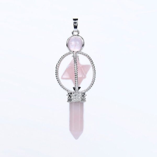 Pendulum Reiki Crystal | Pendant Reiki Healing Stone | Crystal Stones Merkaba - Women