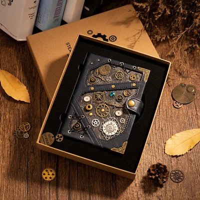 New European Retro Notebook Personality Creative Notebook Steampunk Hand Book Loose-leaf Retro Hand Book Notepad Leather Diary