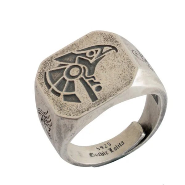 Egyptian Gods Horus Anubis Pharaoh Totem Ring