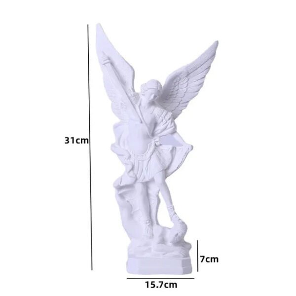 Saint Michael Statue Resin Angel Sculpture Decoration Michael Archangel Defeated Lucifer Tramples Demon Figurine