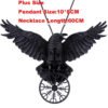 Unique Viking Black Oversized Crow Hair Clip Goth Punk Raven Wing Hairpin Jewelry