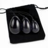 Obsidian Yoni Egg Set – Black Obsidian Crystal Yoni Eggs for Vaginal Muscle Tightening and Postpartum Recovery