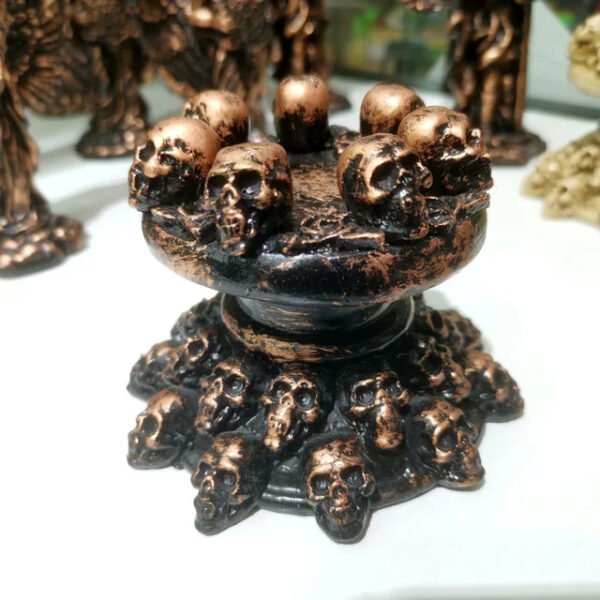 Resin Mini Skulls Ball Holder, Creative Display Base, Crystal Sphere, Stand Ornaments, Home Decor