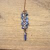 Antique Copper Soldered Dangling Tassel Pendants Raw Kyanite Quartz Geode Druzy Vintage Buddha Necklaces Man Boho Jewelry,QC3221