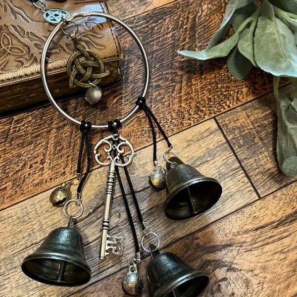 Witch bell doorknob hanging decorative wicker wind chime home decoration