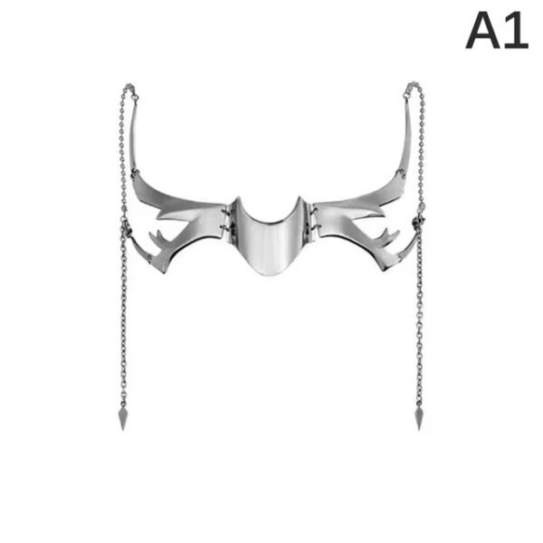 Fashion Gothic Mask Punk Liquid Irregular Silver Color Hollow Women Men Party Individuation Individual Jewelry Accessory
