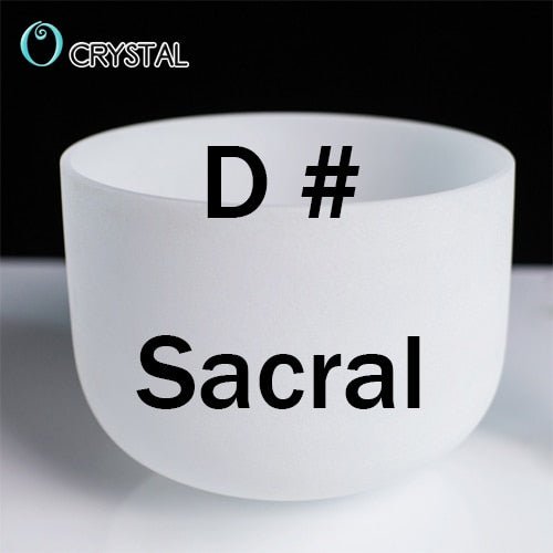 8inch Note Perfect Sound C/d/e/f/g/a/b Chakra Frosted Quartz Crystal Singing Bowl 8" Meditation - Bells & Chimes