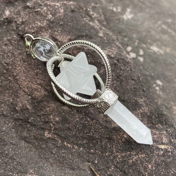 Pendant Stone Star | Amethyst Pendulum Necklace | Pendulum Crystal Necklace - Pendant