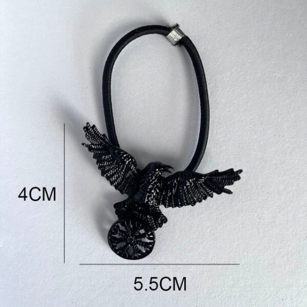 Unique Viking Black Oversized Crow Hair Clip Goth Punk Raven Wing Hairpin Jewelry