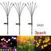 2pcs6/8/10 Lights Solar Lawn Lamp Garden Lamp, LED Wind-driven Firefly Ground Plug Lamp, Garden Ramadan Decoration Festival Lamp