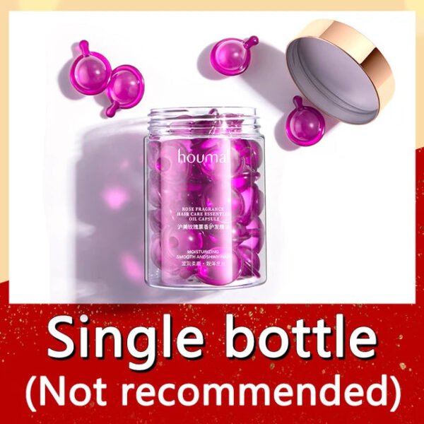 30Pcs Hair Rose Essential Oil Smooth Silky Hair Vitamin Capsule Nourishing Treatment Repair Damaged Hair Serum Strengthen Hair