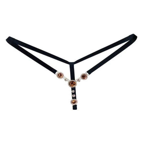 Limited Time Offer Women Sexy Shiny Rhinestone Panties Thongs Open Crotch Seamless Massage Underwear Erotic Lingerie G-string