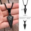 Mjolnir The Hammer of Thor Norse Pagan Symbol Pendant Necklace Stainless Steel Double Sided Dragon Design Viking Jewelry