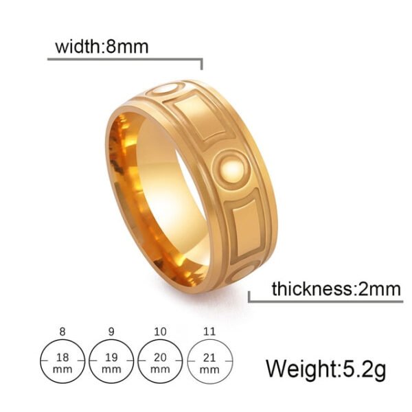 My Shape Viking Celtics Knot Ring For Men Women Black Color Geometric Stainless Steel Finger Rings Vintage Male Jewelry Anillos - Rings