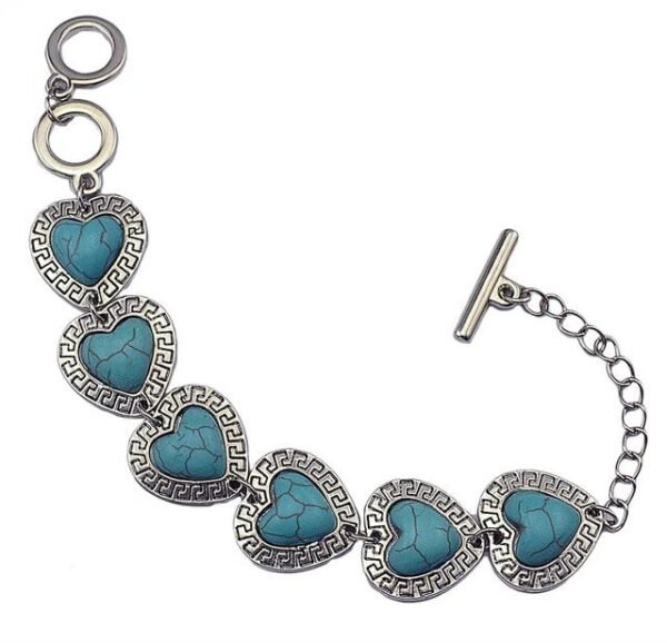 Gypsy Tribal Tibetan Bracelet for Women Boho Vintage Silver Men's Turquoise Elastic Bangles Afghan Turkish Ethnic Indian Jewelry