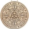 Wheel of the Year Wooden Wall Plaque - Witch Pagan Wiccan Sabbat Decor