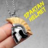 Vintage Spartan Helmet Necklace Stainless Steel Pendant Punk Rock Men Chain Hip Hop for Rider Boyfriend Biker Jewelry Best Gift