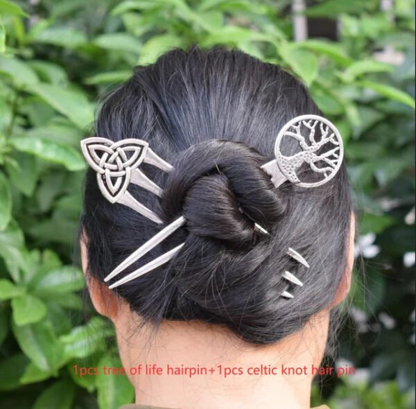Celtics knot Crescent moon Hair Tree of Life hair fork butterfly heart Hairpin Amulet Spirit Hair Jewelry For Women