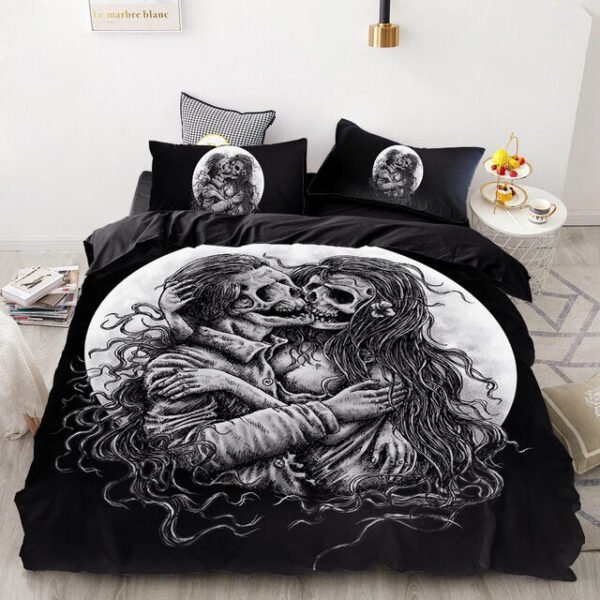 Luxury Bedding Sets 3d Custom,duvet Cover Set Queen/king,quilt/blanket Cover Set,3 Pcs Bed Se,halloween Skull Bed Linen - Bedding Set
