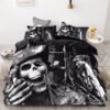 Luxury Bedding Sets 3d Custom,duvet Cover Set Queen/king,quilt/blanket Cover Set,3 Pcs Bed Se,halloween Skull Bed Linen - Bedding Set